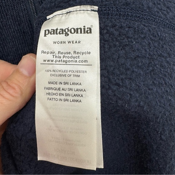 Patagonia Better Sweater Navy Blue Fleece 1/4 Zip Jacket Womens Size Small - Picture 6 of 7